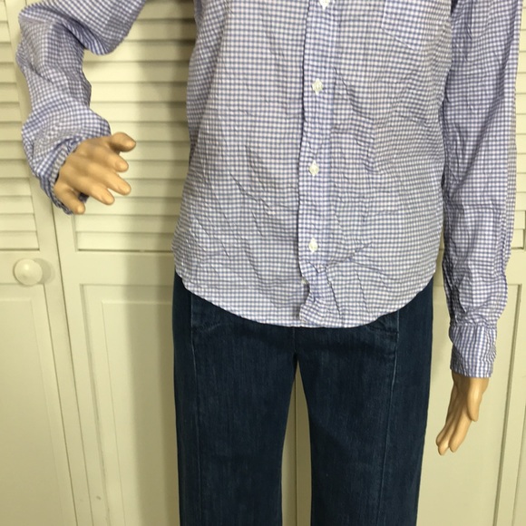 Frank & Eileen Barry Checkered Button-Down Purple Shirt XS - Picture 4 of 14